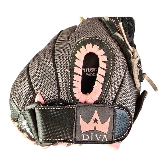 Louisville Slugger 11.5” Baseball Glove Black Pink Diva Series DV1150 RH Throw - Picture 4 of 9